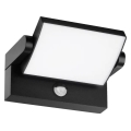 Ideal Lux - LED Utomhus vägglampa med sensor SWIPE LED/21W/230V CRI 90 IP54 svart